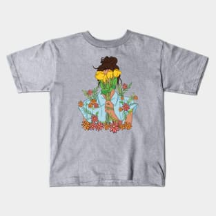 Floral Woman Kids T-Shirt